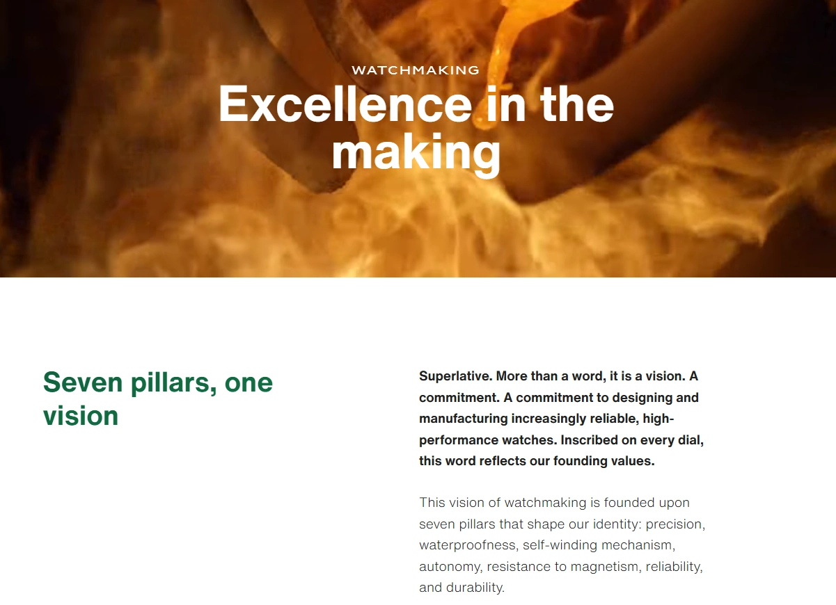 Luxury Watchmaking – Excellence in Craft & Precision High-end watchmaking rooted in seven pillars: precision, durability, autonomy, and craftsmanship—excellence reflected in every detail.